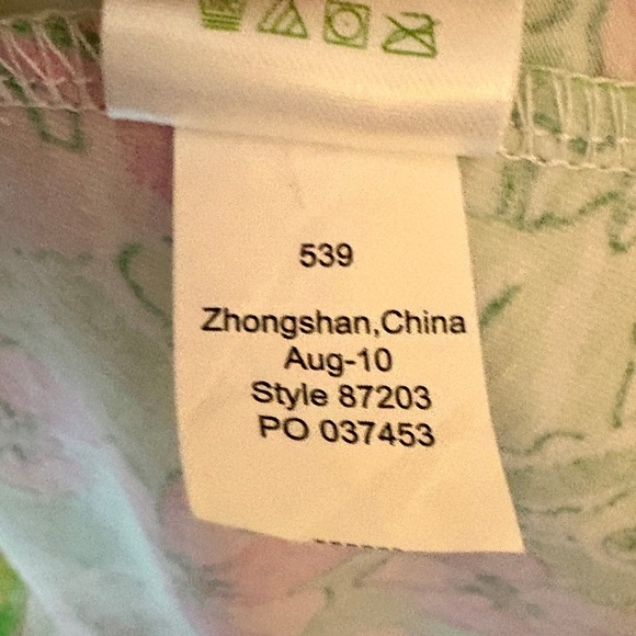 Lilly Pulitzer Floral Green & Pink Strapless Dress Style 8723 Womens size Medium - Picture 7 of 13